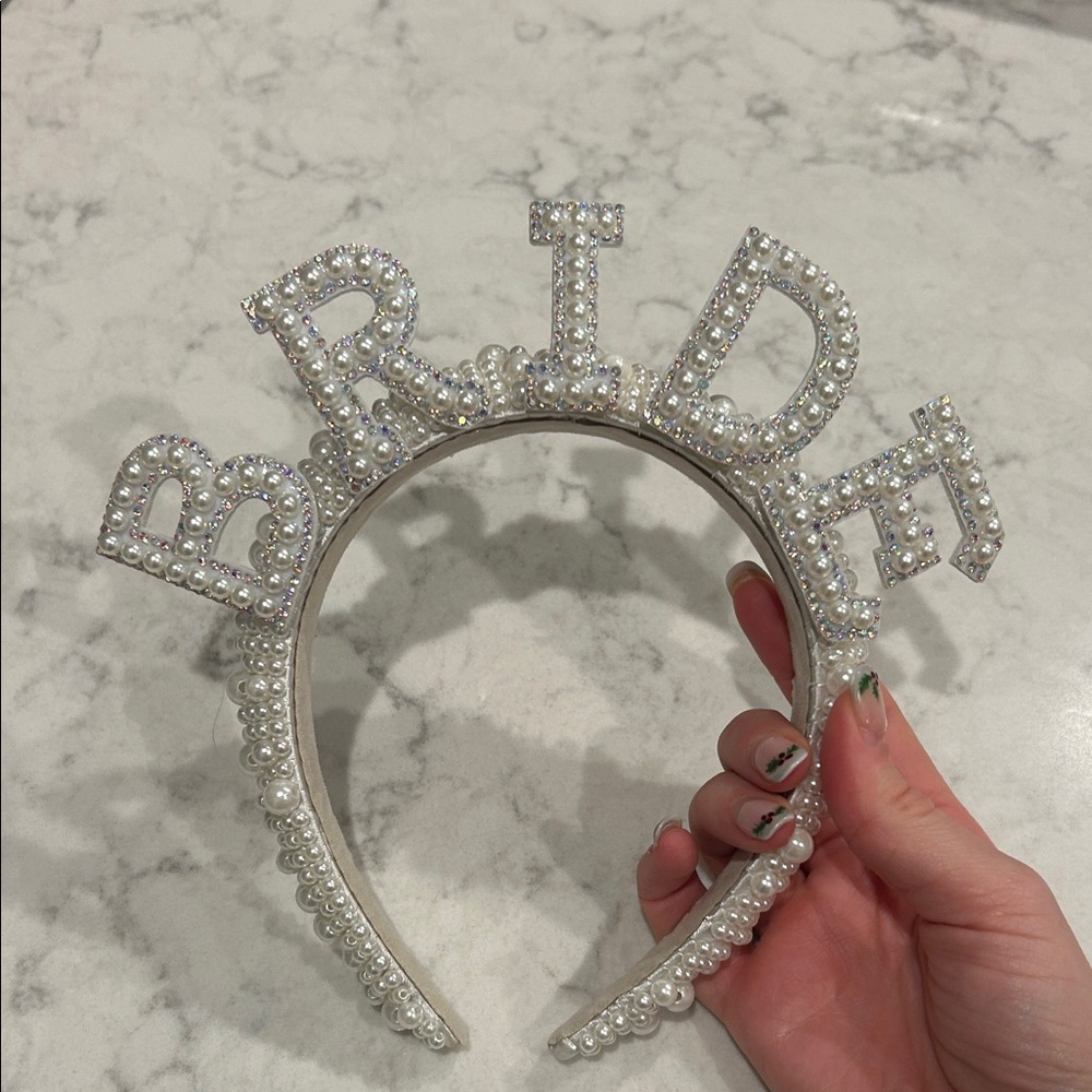 Pearl Embellished Bride Headband